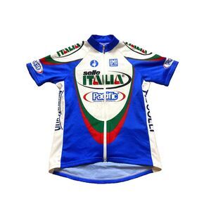 Vintage SMS Santini Cycles Jersey Adult Medium Pockets Cycling‎ Racer Biker Mens